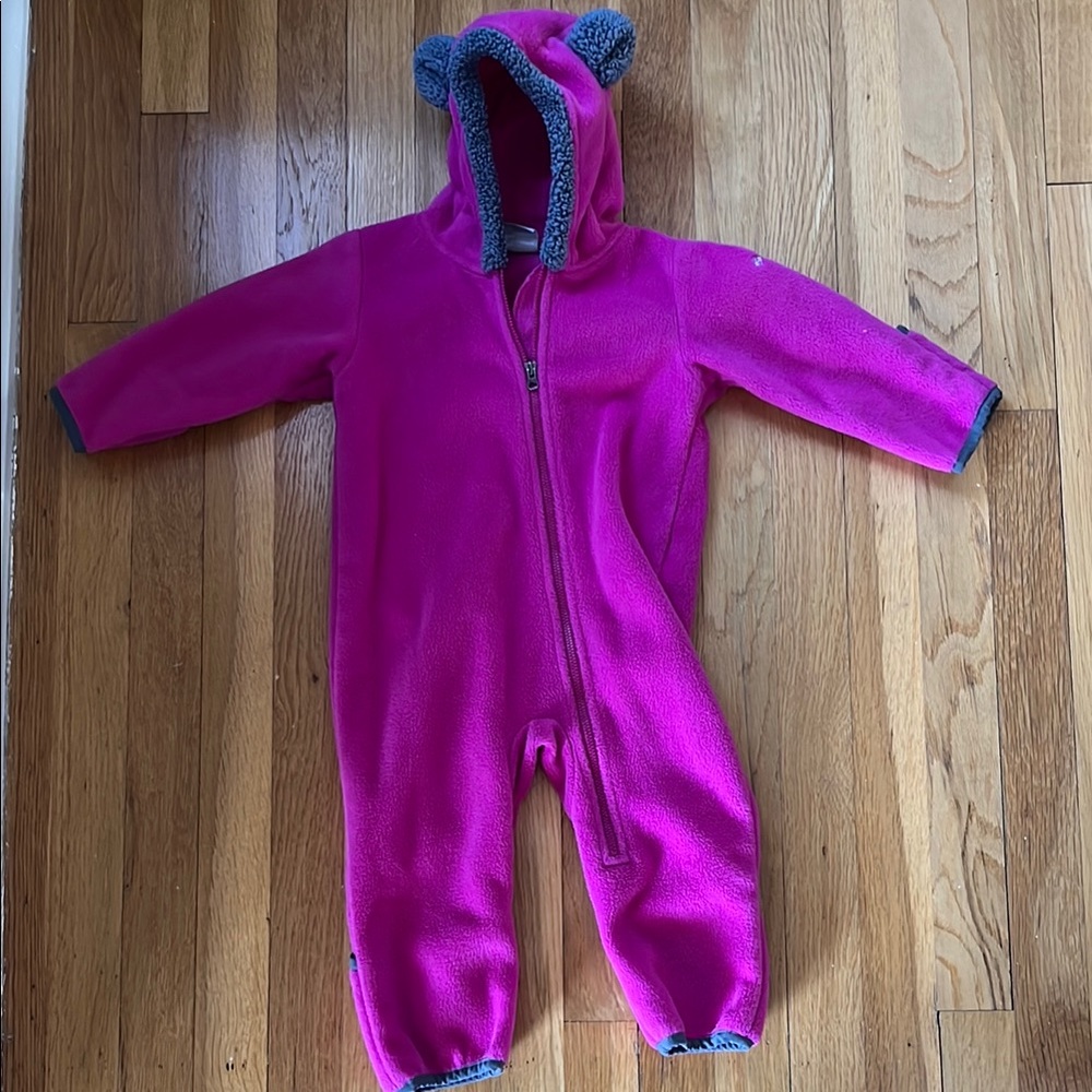 Kids Columbia Fleece One Piece - Pink